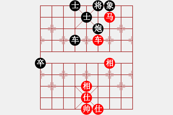 象棋棋譜圖片：飛相對(duì)過(guò)宮炮: ( 象棋旋風(fēng))先和對(duì)手第1局，軟件精彩對(duì)弈欣賞 - 步數(shù)：130 