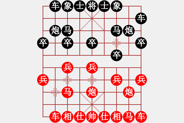 象棋棋譜圖片：謝志道 後手屏風馬勝當頭炮 - 步數(shù)：10 