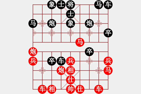 象棋棋譜圖片：杜永帥(1弦)-負-高娃(天罡) - 步數：30 