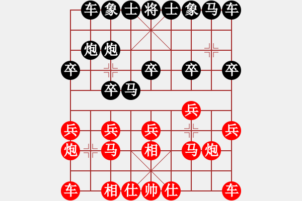 象棋棋譜圖片：62389595[紅] -VS- 熱血盟★和仔[黑] - 步數(shù)：10 