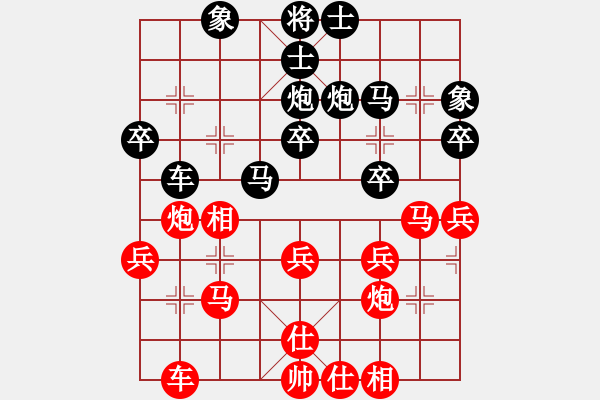 象棋棋譜圖片：30號三十歲學棋VS10懂你(2011-5-6) - 步數(shù)：30 