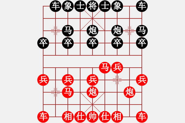 象棋棋譜圖片：卒底炮轉順炮敗了 - 步數(shù)：10 