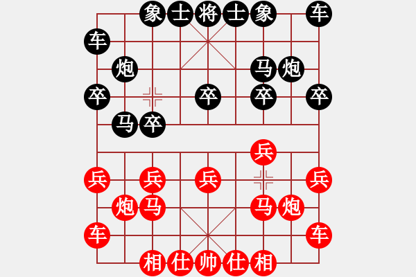 象棋棋譜圖片：小喬流水 負(fù) 昆侖E42 對(duì)兵互進(jìn)右馬局 - 步數(shù)：10 