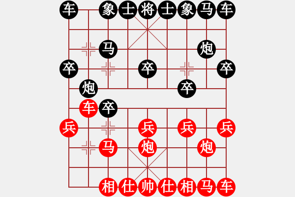 象棋棋譜圖片：qinyiqiang 和 往事笑忘 - 步數(shù)：10 