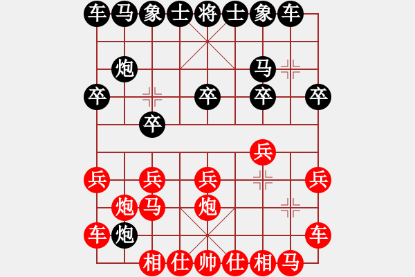 象棋棋譜圖片：左馬盤河先勝文心雕龍 - 步數(shù)：10 