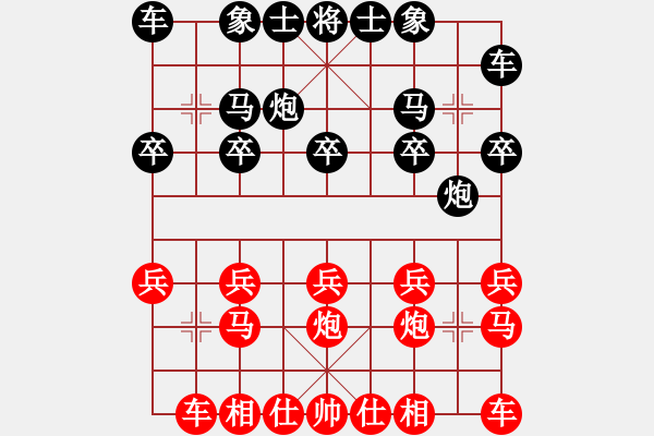 象棋棋譜圖片：楚河水[黑] -VS- 【中】醉棋渡河[紅] - 步數(shù)：10 