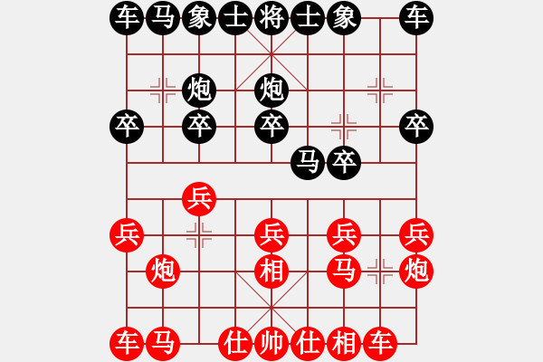 象棋棋譜圖片：負(fù)分太后 魚[紅] -VS- 德圣[黑] - 步數(shù)：10 