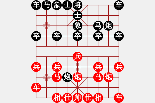 象棋棋谱图片：团体-北京 蒋皓 胜 团体-杭州 华东 - 步数：10 