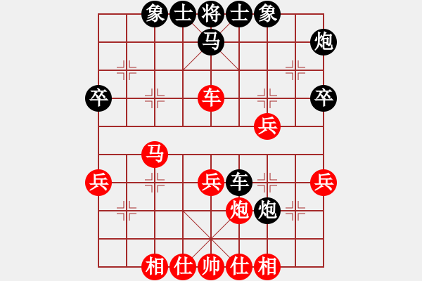 象棋棋譜圖片：撫順第一(7段)-勝-嘎嘎嘎(9段) - 步數(shù)：40 