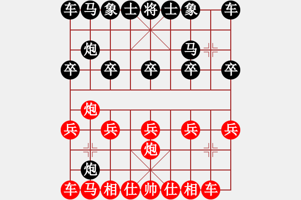 象棋棋譜圖片：棋迷_北斗星[紅] -VS- li1433a[黑] - 步數(shù)：10 