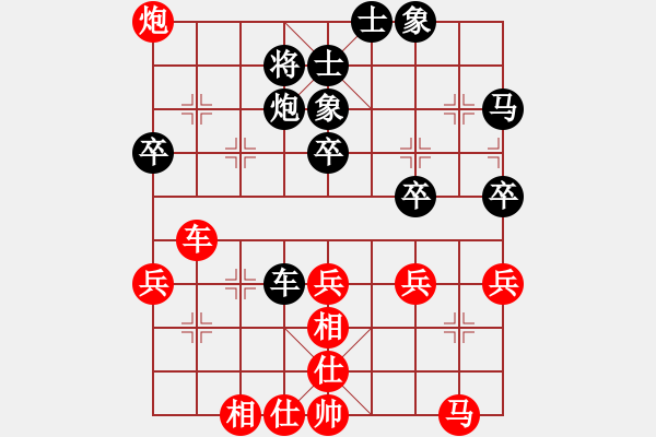 象棋棋譜圖片：起馬轉(zhuǎn)仕角炮對進７卒 - 步數(shù)：40 