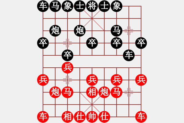 象棋棋譜圖片：后負(fù) 李玉明 A30 飛相對左過宮炮 電腦分析 - 步數(shù)：10 