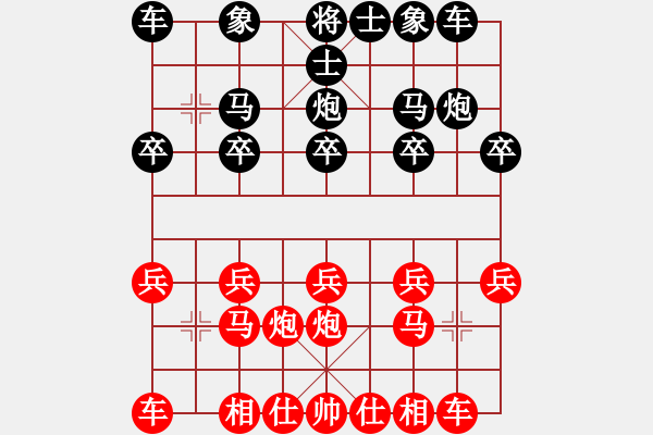 象棋棋譜圖片：1個(gè)連上帝都嫉妒的男[376770144] -VS- 臭棋人家ゞ禾日火因[4429788] - 步數(shù)：10 