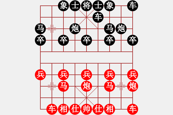 象棋棋譜圖片：20110811黑B10 中炮對(duì)單提馬 - 步數(shù)：10 