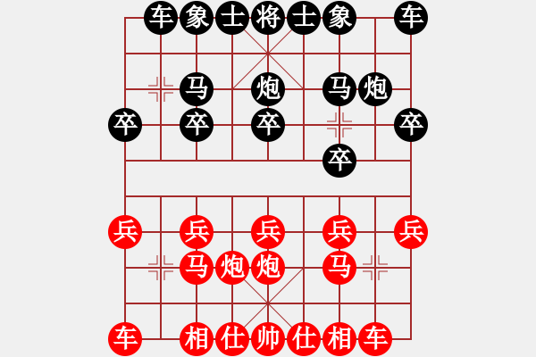 象棋棋譜圖片：五六炮對(duì)付夾馬炮 - 步數(shù)：10 