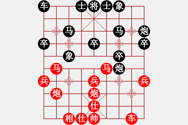 象棋棋譜圖片：2854局 D00-順炮緩開車局-郭嘉(2200) 先負(fù) 旋風(fēng)引擎23層(2868) - 步數(shù)：30 