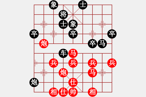 象棋棋譜圖片：五七炮對(duì)屏風(fēng)馬左炮封車（10） - 步數(shù)：50 