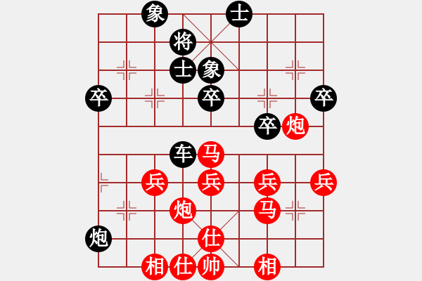 象棋棋譜圖片：五七炮對(duì)屏風(fēng)馬左炮封車（10） - 步數(shù)：51 