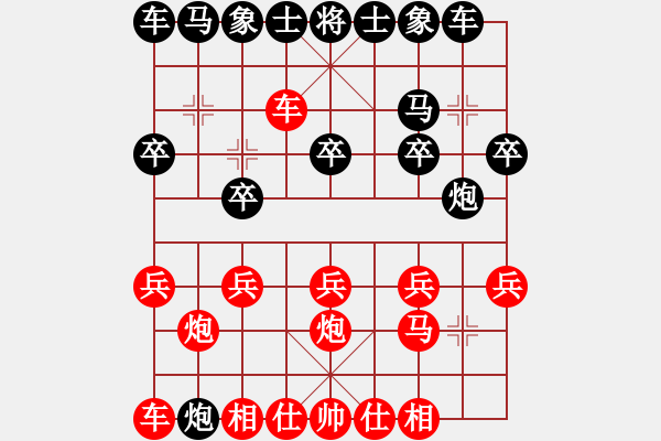 象棋棋譜圖片：橫才俊儒[292832991] -VS- 草上飛[1074640816] - 步數(shù)：10 