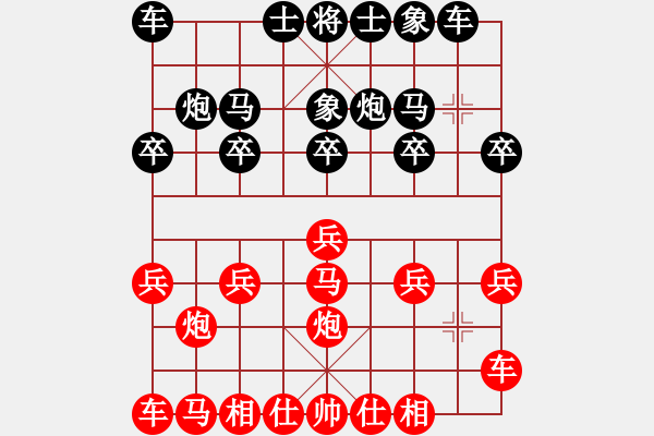 象棋棋譜圖片：橫才俊儒[292832991] -VS- 火星小跳騷[1906863781] - 步數：10 