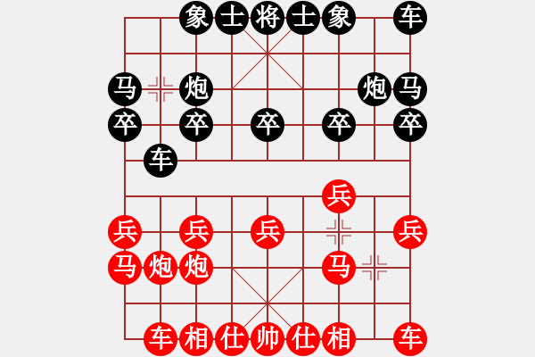 象棋棋譜圖片：先手金鉤炮對(duì)卒底炮：棋苑大怪[紅] -VS- 888W6660[黑] - 步數(shù)：10 