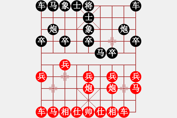 象棋棋谱图片：蒋亚明（业8-3）先负刘昕（业8-2）.pgn - 步数：10 