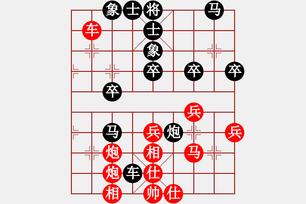 象棋棋譜圖片：江南隱士(日帥)-負(fù)-星語(月將)五七炮互進(jìn)三兵對屏風(fēng)馬邊卒右馬外盤河 紅左橫車對黑飛左象 - 步數(shù)：40 