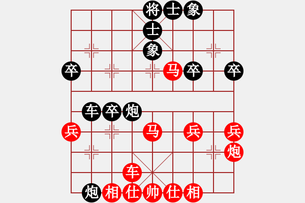 象棋棋譜圖片：橫才俊儒[紅] -VS- 林海雪原[黑] - 步數(shù)：40 