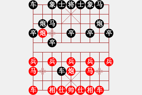 象棋棋譜圖片：飯否[紅] -VS- 適情雅趣[黑] - 步數(shù)：10 