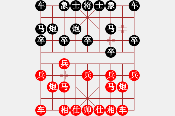象棋棋谱图片：E04 仙人指路对士角炮或过宫炮 - 步数：8 