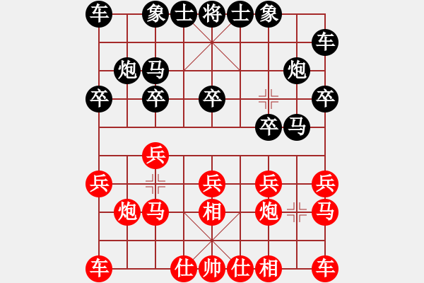 象棋棋譜圖片：梁山吳用師(4段)-負-藝海(4段) - 步數(shù)：10 