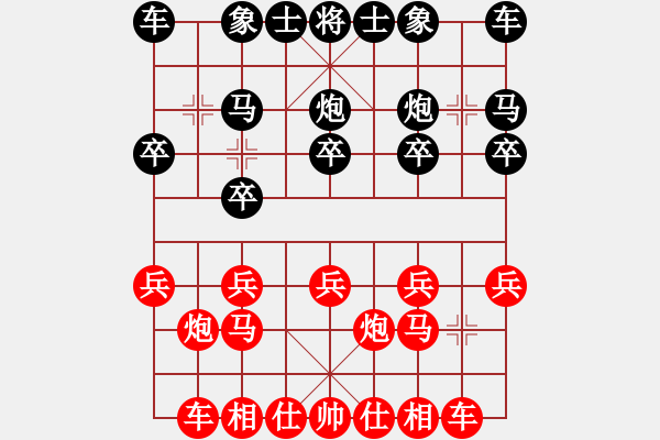 象棋棋譜圖片：葬心紅勝yzggs2007【仕角炮轉(zhuǎn)反宮馬對(duì)右中炮】 - 步數(shù)：10 