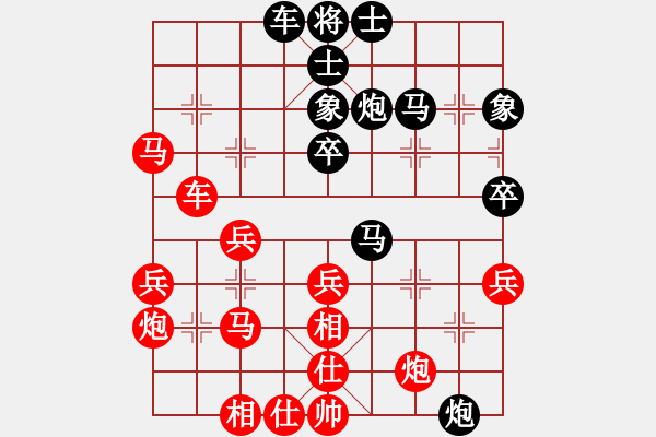 象棋棋譜圖片：葬心紅勝yzggs2007【仕角炮轉(zhuǎn)反宮馬對(duì)右中炮】 - 步數(shù)：40 