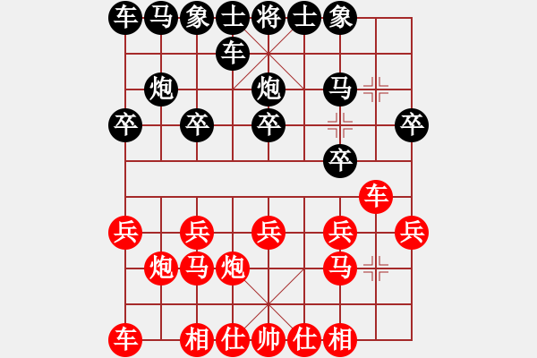 象棋棋譜圖片：湖南省體育局 劉家銘 勝 中國棋院杭州分院 田朝旭 - 步數(shù)：10 