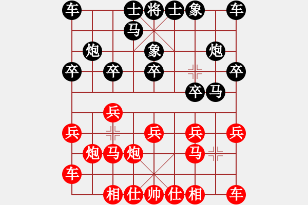 象棋棋譜圖片：第一輪 延安王全安先勝渭南劉寶友 - 步數(shù)：10 