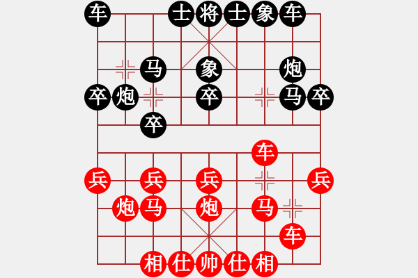 象棋棋譜圖片：順炮小子(5段)-負-湖南辣妹(5段) - 步數(shù)：20 