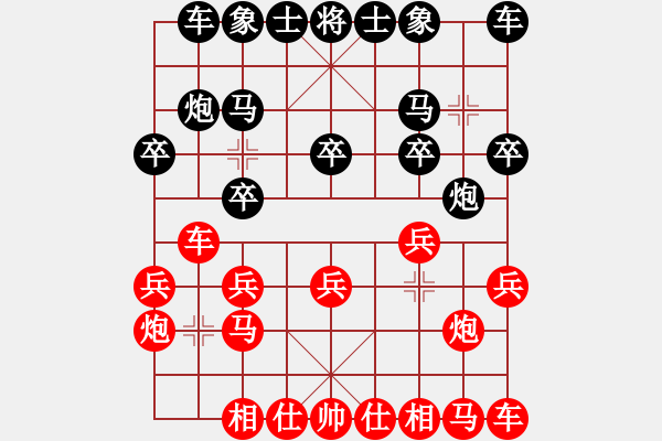 象棋棋谱图片：吉林 胡庆阳 和 天津 孟辰 - 步数：10 