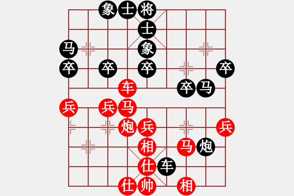 象棋棋譜圖片：1過宮炮 - 步數(shù)：40 