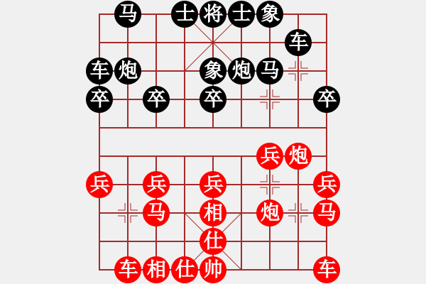 象棋棋譜圖片：1850局 A00--旋風引擎23層(2836) 先勝 賈詡(1900) - 步數(shù)：20 