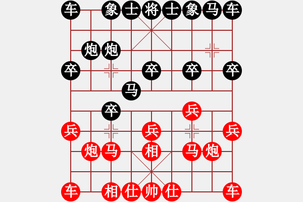 象棋棋譜圖片：周熠 先和 何含露 - 步數(shù)：10 