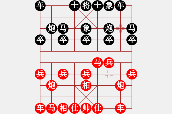 象棋棋譜圖片：仙人指路（黑勝） - 步數(shù)：10 