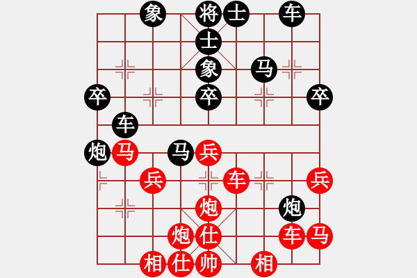 象棋棋譜圖片：五七炮不挺兵對(duì)屏風(fēng)馬進(jìn)７卒 黑左炮封車對(duì)紅左車過河[黑右馬進(jìn)外肋紅平車外勒]w4(5)a3 - 步數(shù)：50 