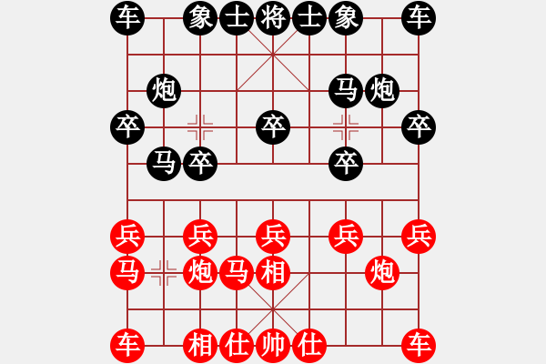 象棋棋譜圖片：美洲象棋學(xué)會(huì) 高德良 勝 休斯敦象棋協(xié)會(huì) Nhat Quang Le - 步數(shù)：10 