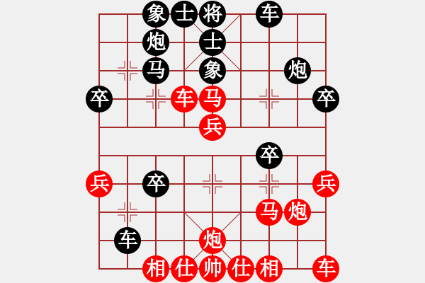象棋棋谱图片：fyyfzcx(2段)-胜-狗神仙(1段) - 步数：30 