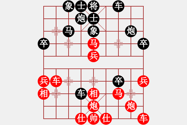 象棋棋谱图片：fyyfzcx(2段)-胜-狗神仙(1段) - 步数：40 
