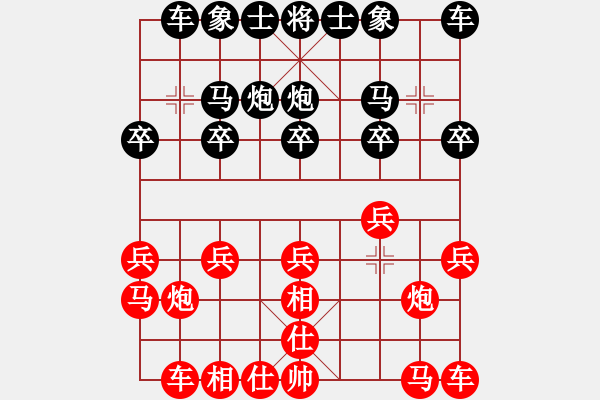 象棋棋譜圖片：浙江民泰銀行 趙鑫鑫 勝 深圳弈川象棋俱樂(lè)部 李少庚 - 步數(shù)：10 