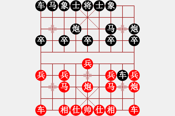 象棋棋譜圖片：樺[紅] -VS- 股海潮人[黑] - 步數(shù)：10 