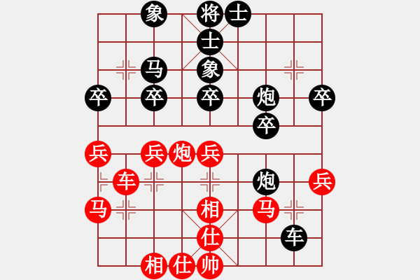 象棋棋譜圖片：凡夫谷子(6級)-負-永州梁山甲(3級) - 步數：40 