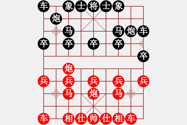 象棋棋谱图片：山西吕梁 马利平 和 特级大师 周小平 - 步数：10 