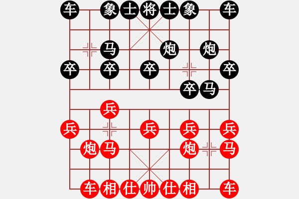 象棋棋譜圖片：‖棋家軍‖皎月[2739506104] 先勝棋友[1834157020]業(yè)余四級(jí) - 步數(shù)：10 